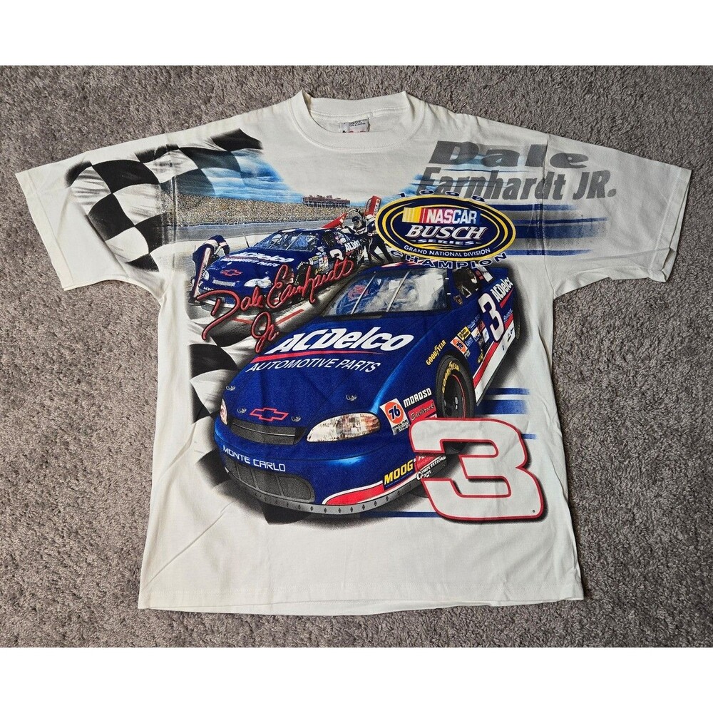 1998 Dale Earnhardt Jr. 3 NASCAR Busch Champion Chase Authentics Nwot Large Blue